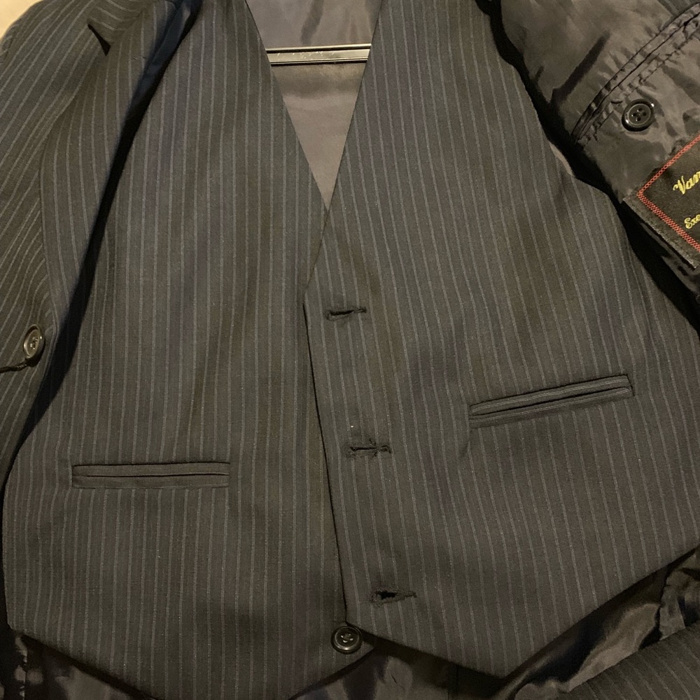 3piece kids blue stripped  suite